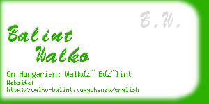 balint walko business card